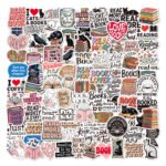 small-sized reading book stickers for water bottles, laptops, and book lovers, Kindle stickers.