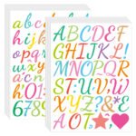 1-inch letter sticker set with glossy finish, handwriting-friendly, stationery, toy, Kindle decoration, letters and numbers stickers.