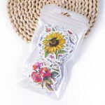 Amazon flower stickers, 100 pieces, laser glitter, waterproof vinyl stickers for phones and Kindles, wholesale. - Image 5