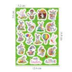 Easter stickers, cross-border holographic laser glitter craft gifts, water cup decoration, DIY Easter egg and rabbit stickers. - Image 2