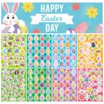 Easter stickers, cross-border holographic laser glitter craft gifts, water cup decoration, DIY Easter egg and rabbit stickers. - Image 3