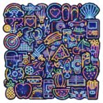 Neon Stickers, Holographic Glitter Stickers for Bicycles, Motorcycles, Helmets, Guitars, DIY Laser Stickers (Wholesale) - Image 3