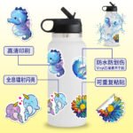 100pcs Instagram-style aesthetic stickers, holographic laser design, perfect for water bottles, luggage, laptops, and phone cases. Creative stickers wholesale. - Image 3
