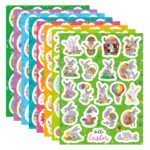 Easter stickers, cross-border holographic laser glitter craft gifts, water cup decoration, DIY Easter egg and rabbit stickers. - Image 5